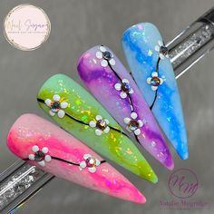 Nail Designs Bling, Summer Nails Ideas, Nails Art Designs, Gelish Nails, Cute Nail Art Designs