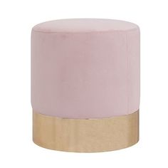 a pink and gold colored stool