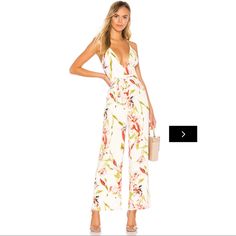 - Brand New Without Tags, Never Worn - Size Small, Fits True To Size - Purchased From Revolve For $65 Spring Floral Print Jumpsuits And Rompers For Date Night, Chic White Jumpsuits And Rompers For Spring, Chic Floral Print Jumpsuits And Rompers For Brunch, Chic Printed Jumpsuits And Rompers For Brunch, Chic Floral Print Jumpsuits For Brunch, White Floral Print Jumpsuits And Rompers For Vacation, Chic White Jumpsuits And Rompers For Day Out, White Floral Print Jumpsuit For Vacation, White Printed Jumpsuits And Rompers For Vacation