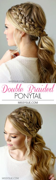 @audreypaige5 Ponytail Hairstyles Easy, Luscious Hair, Cool Braid Hairstyles, Pretty Braided Hairstyles, Ponytail Styles, Braids For Long Hair, Braided Ponytail, Hair Pictures, Ponytail Hairstyles