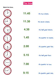 the time worksheet is filled with numbers and clocks