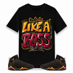 This T-Shirt is designed to match with your sneakers. Complete your Sneaker outfit with this exclusive design Shipping: * Items usually ship within 4-9 business days. * Please verify your shipping address is correct during checkout. Materials & Sizing: * 100% Soft Cotton. * Everything is quality checked twice before it leaves our hands to make sure that you get the best product possible. * Shirts fit true to size! Please double check that you have the correct size before ordering. Production sta Jordan 7 Citrus Outfit, Sporty Streetwear T-shirt With Lettering, Black T-shirt With Lettering For Streetwear, Sporty Graffiti Print T-shirt For Sports, Citrus Outfit, Jordans Men, Jordan Style, Jordan 9 Retro, Jordan 7