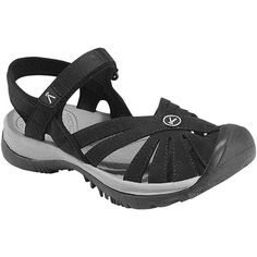 Keen Rose Sandal in Black $84.95 at www.shoemill.com/keen #sandals #casual #travel Womens Walking Sandals, Rose Sandals, Adventure Sandals, Bags Online Shopping, Closed Toe Sandals, Walking Sandals, Outdoor Sandals, Keen Shoes, Travel Shoes