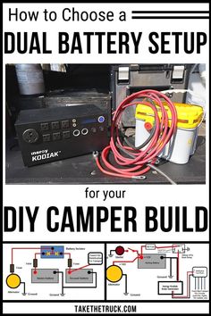 Dual battery setup for your camper with portable solar generator for camping Dual Battery Setup Truck, Tundra Project, Truck Camping Setup, Off Grid Camping, Camper Projects, Hilux 4x4, Teardrop Camping, Camping Power