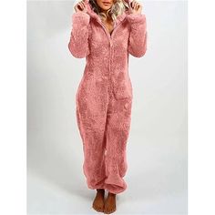 Season:Winter,Fall; Fabric:Polar Fleece; Sleeve Length:Long Sleeve; Gender:Women's; Nightwear Style:Onesie; Style:Plush,Soft,Comfort,Casual; Elasticity:Micro-elastic; Occasion:Daily,Bed,Home; Age Group:Adults; Function:Warm; Pattern:Pure Color; Neckline:Hoodie; Listing Date:10/10/2023 Cozy Winter Sleepwear With Soft Texture, Comfortable Long Sleeve Sleepwear For Winter, Comfortable Long Sleeve Winter Sleepwear, Cozy Soft Winter Sleepwear, Hooded Fall Sleepwear For Lounging, Hooded Sleepwear For Fall Lounging, Hooded Sleepwear For Lounging In Fall, Hooded Fall Lounging Sleepwear, Super Soft Long Sleeve Sleepwear For Winter