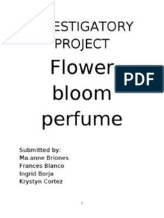 the book cover for flower bloom perfume