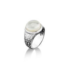 Signet ring with moonstone for men in sterling silver, Pearl stone ring with engraved victorian motif, White agate handmade gemstone ring This lovely gemstone ring is perfect for daily wear. It is crafted from fine 925K sterling silver and has the most intricate details that are sure to catch the eye of anyone who sees it. Handcrafted with love and joy, this ring will be with you for years to come, possibly even taking its place as a family heirloom for generations to come! With its detailed han Classic White Cabochon Moonstone Ring, Luxury White Moonstone Sterling Silver Ring, Elegant White Engraved Ring Stamped 925, Heirloom Silver Cabochon Moonstone Ring, Heirloom Silver Moonstone Cabochon Ring, Antique White Moonstone Ring, Elegant Carved White Rings, Elegant White Carved Rings, Elegant Silver Carved Signet Ring