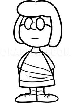 a cartoon girl with glasses on her face