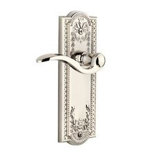 an ornate door handle on a white background