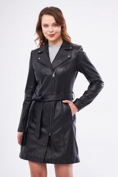 BLACK Genuine Leather Jacket , Our products are 100% genuine leather; It is produced in master hands with quality materials and delicate hand workmanship. Lamb Leather Jacket, Leather Trench Coat, Genuine Leather Jackets, Leather Jackets Women, Trench Coat, Genuine Leather, Jackets & Coats, Leather Jacket, Jackets For Women