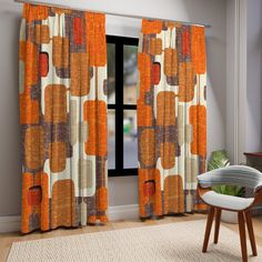 Kate McEnroe New York Retro Geometric Mid Century Modern Window Curtain, Vintage Atomic Age Decor, MCM Curtain Panels, Living Room, Bedroom Decor - 126981823Window CurtainsW3D - GRO - DES - SH2 Atomic Age Decor, Curtain Panels Living Room, Mid Century Curtains, Retro Curtains, Mid Century Modern Curtains, Shabby Chic Curtains, Modern Window, Types Of Curtains, Modern Windows