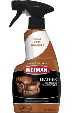 Weiman Lemon Scent Leather Cleaner And Conditioner 12 oz. Liquid (Pack of 6) Leather Furniture Cleaner, Car Leather Cleaner, Leather Restoration, Seat Cleaner, Clean Sofa, Leather Car Seats, Leather Cleaner, Natural Cleaners, Household Cleaning Supplies