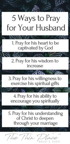 five ways to pray for your husband