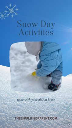 snow day activities to do with your kids at home