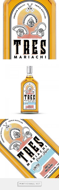 the label for tress is shown in two different colors and font, as well as an