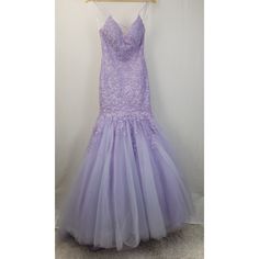 Christina Wu Mermaid Prom Dress Sz 0 Lilac Train Lace Embroidered Shimmer Fairy *Sweetheart Neckline With Spaghetti Straps *Lace Embroidery *Sequins To Add Sparkle *Shimmery Tulle Mermaid Skirt, Multiple Layers. *Lace Up Back Detail *Sweep Train *Fitted, Non-Stretch Bodice, Drop Waist Style Condition: Several Small Flaws On The Skirt (Snags And Tears). Most Flaws Are Near The Hem. Please Review Photos For Details. A Few Loose Appliques. The Back Straps Are Frayed In Spots. The Small Piece Of Mesh Between The Bust Has Discoloration. Although There Are Several Small Flaws, The Dress Is In Overall Great Condition. Most Flaws Are Not Noticeable. Pit To Pit: 15", Waist: 25", Length (Not Pictu Christina Wu, Mermaid Prom Dress, Fairy Coloring, Mermaid Skirt, Lace Embroidery, Mermaid Prom Dresses, Drop Waist, Back Strap, Sweetheart Neckline