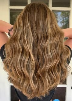 Brown Hair Sun Kissed Highlights, Light Brown Hair Natural Highlights, Natural Sun Bleached Hair Brown, Haircut For Long Hair With Layers Wavy Beachy Waves, Warm Blonde Lowlights, Beach Highlights Brunette, Brunette Beach Hair, Golden Babylights, Gold Hair Highlights