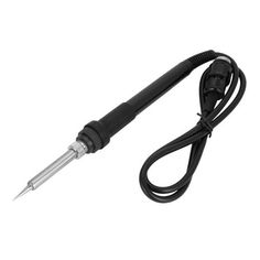 a black and silver pen with a cord attached to it