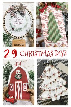 christmas diys are featured in this collage