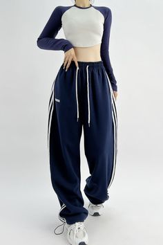 Price: $38.00 Material: 78% Cotton+30% Polyester Style: Hip Hop Size: S, M, L, XL Color: Navy Blue, White, Grey, Red, Black, Applicable Season: Spring, Summer Occasion: Outdoor, Daily, Hip Hop, Jazz, Dance, Cute Hip Hop Outfits, Hip Hop Dance Practice Outfits, Dancecore Outfits, Cute Dance Clothes, Dancer Fashion Hip Hop, Sporty Harem Pants With Loosely Fitted Hips, High Waist Blue Hip Hop Bottoms, Blue High Waist Hip Hop Bottoms, Sporty Baggy Harem Pants