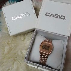 Rose Gold Casio Watch, Casio Gold Watch, Trendy Watches Women Fashion, Trendy Watches Women, Pretty Watches