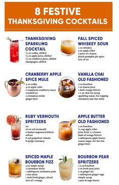 the 8 festive thanksgiving cocktails that are perfect for any type of party or celebration