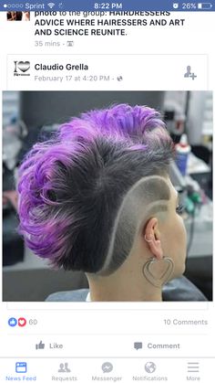 Funky Hairstyles, Beauty Magazine, Shaved Hair, Love Hair, Pixie Hairstyles, Undercut, Hair Dos