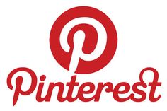 the logo for pinterest is shown in red and black letters on a white background