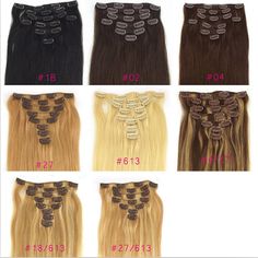 20 inches 7pcs95g Clip in hair extension AAAAA by hairshowshow, $59.00 Want some clip ins so bad! 16 Inch Clip In Extensions, Clip In Hair Extensions Placement Guide, 16” Hair Extensions, Amazon Clip In Hair Extensions, 24 Inch Hair Extensions, Bellami Hair Extensions Clip In, Clip In Hair Extension, Remy Human Hair Weave, China Shop