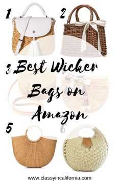 Classy in California: Best Wicker Bags on Amazon Wicker Handbags, Bags On Amazon, Jourdan Sloane, Vacation Purse, Trendy Purses, Cheap Purses, Fall Handbags, Summer Closet, Popular Handbags