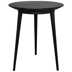 Noir Furniture Tripod Side Table, Charcoal Black-Noir Furniture-Blue Hand Home Black Accent Table, Black End Tables, Stylish Side Table, Planter Table, Wood End Tables, Coffee Table To Dining Table, Side Table Wood, Charcoal Black, Custom Upholstery