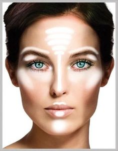 Highlighter Tips, Where To Apply Highlighter, Apply Highlighter, Natural Facelift, Contour Tricks, Olive Skin, Foto Tips