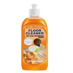 a bottle of floor cleaner on a white background