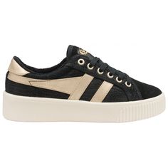 Buy Gola Baseline Mark Cox Mirror sneakers in black online at gola New Trainers, Adidas Gazelle Sneaker, Black Mirror, Vintage Design, Sneakers Fashion, Women's Shoes, Womens Sneakers, Adidas Sneakers, Fashion Shoes