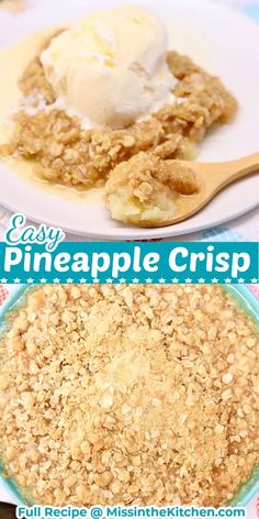 an image of easy pineapple crisp recipe