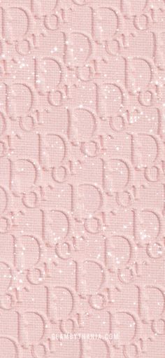 a pink wallpaper with white letters and glitters on the bottom half of it