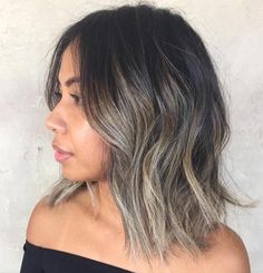 Highlights For Black Hair To Elevate Your Look Long Choppy Bob, Best Haircuts For Thick Hair, Straight Thick Hair, Medium Shaggy Hairstyles, Long Sleek Hair, Medium Shag Haircuts, Flattering Hairstyles, Hairstyles For Thick Hair, Ash Blonde Balayage