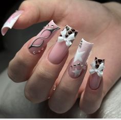 Edgy Nails, Grunge Nails, Girly Acrylic Nails, Pretty Gel Nails, Soft Nails, Unique Acrylic Nails, Pink Acrylic Nails, Dream Nails, Fire Nails