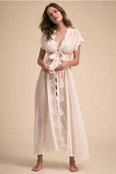 Wedding Night Outfit, Southern Curls And Pearls, Lingerie Design, Wedding Night Lingerie, Robe Wedding, Honeymoon Lingerie, Anthropologie Wedding, Bridal Robe, Satin Sash