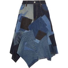 Diy Denim Skirt, Jeans Refashion, Monica Rose, Flared Denim Skirt, Button Front Denim Skirt, Patchwork Denim Skirt, A Line Denim Skirt