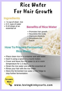 LIFESTYLE CHANGES AND HERBAL REMEDIES FOR THINNING HAIR Rice Water For Hair Growth, Rice Water Recipe, Rice Water For Hair, Healthy Natural Hair Growth, Hair Growth Secrets, Hair Care Growth, Hair Growing Tips, Hair Remedies For Growth, Rice Water