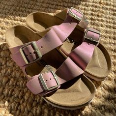 Nwt Birkenstock Arizona Washed Metallic Pink Leather Sandals, Size 37, 6 Questions? Leave A Comment Below! Pink Leather Footbed Sandals With Removable Insole, Pink Leather Flat Footbed Sandals, Pink Leather Footbed Sandals For The Beach, Pink Leather Footbed Sandals With Textured Footbed, Pink Leather Open Toe Footbed Sandals, Pink Leather Footbed Sandals With Cork-bed Midsoles, Pink Leather Slip-on Footbed Sandals, Pink Leather Footbed Sandals With Buckle Closure, Everyday Leather Footbed Sandals With Round Toe