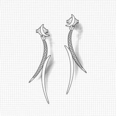 Luxury White Crescent-shaped Jewelry, Artisan Craft, Style Jewelry, Jewelry Designs, Elegant Style, Crescent, Diamond Earrings, Dangle Earrings, Jewelry Design