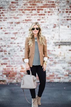 How to style a Blazer for fall Polyvore Casual, 16 Outfits, Work Outfit Office, Beige Blazer, Relaxed Outfit, Brown Blazer, Mode Casual, Fall Outfits For Work, Blazer Outfits