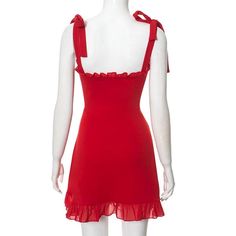 Please refer to our sizing chart for a guideline when choosing a size. 5 business days order processing time. 90% polyester 10% spandex Mini Dress With Bow Straps For Brunch, Fitted Backless Sundress With Ruffles, Backless Mini Dress With Ruffles For Brunch, Flirty Mini Dress With Tie Back And Ruffled Straps, Solid Backless Dress With Ruffles, Solid Color Backless Dress With Ruffles, Chic Backless Mini Dress With Bow Straps, Flirty Mini Dress With Bow Straps For Date Night, Mini Dress With Bow Straps For Date Night