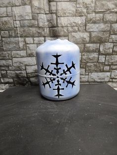 Snowflake tank is permanent and can stay out all year. You can light it up with your own LED's, colored lights or anything you can image. It would look awesome on your front porch, in your yard, rock garden or flower garden. It is made from a Freon tank with a plasma cutter by hand, all recycled material. It would make a great Christmas Present. Dimensions - 14" H x 10" W x 10" D Weight approximately @ 5 to 10 lbs HAND MADE IN THE U.S.A. Lantern Vintage, Christmas Lantern, Colored Lights, Lawn Art, Gas Cans, Christmas Lanterns, Can Lights, Rock Garden, Unique Christmas