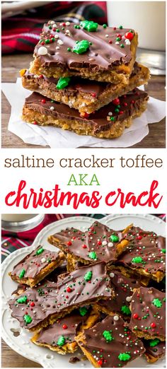 What's not to love about this easy Christmas Crack recipe? It's salty, sweet, crunchy, and filled with chocolate and caramel. Sometimes called saltine cracker toffee - it's highly addictive! Saltine Cracker Toffee, Saltine Cracker, Saltine Toffee, Homemade Toffee, Cracker Toffee, Diy Easy Recipes, Toffee Recipe, Christmas Foods