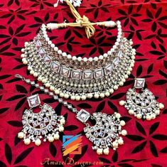 Bridal Polki Necklace and Earrings Tikka Set available to be shipped for FREE from Canada to USA, Europe, Italy, Norway and everywhere else.  Explore more PUNJABI BRIDAL JEWELLERY SETS on my Website. Link’s in my Bio. 👉 PUNJABI BRIDAL JEWELLERY ONLINE 🛒 INDIAN BRIDAL JEWELLERY 📦Unmatched FREE Worldwide Shipping 💁🏻‍♀️Rajinder, Canada ⭐️⭐️⭐️⭐️⭐️I just received my Rose Gold American Diamond set and it’s glamorous! This is my one shop stop for jewelry! 💁🏻‍♀️Gurpreet, US ⭐️⭐️⭐️⭐️⭐️ Thank you f Indian Bridal Jewellery, Europe Italy, Polki Necklace, Chur, Jewellery Sets, Pink Themes, Wedding Jewellery