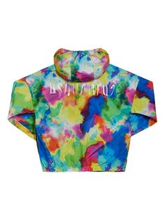 Non-detachable hood. Front zip closure . Elastic cuffs and hem. Tie dyed coloring may vary Knitwear Outfit, Stella Mccartney Kids, Swimwear Cover, Swim Accessories, Boys Top, Kids Branding, Detachable Hood, Shearling Jacket, Tie Dyed