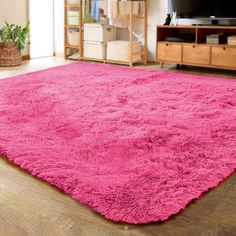 PRICES MAY VARY. All for Your Choices Only Here: The fluffy rug carpet size about 4x5.3 feet / 48x64 inches; There are 10 sizes with 22 colors to choose so that you are able to find the fluffy rug carpet that can match all kinds of rooms here easily Softness that Relaxes: Our shaggy rug is now softer and warmer than ever as it has1.77'' fluffy plush and premium memory foam interlayer that can pamper your feet with incredible soft touch. Kids would love to play on this warm, furry bedroom rug, of Fluffy Living Room, Nursery Rugs Girl, Rugs Fluffy, Living Room Carpets, Girls Rugs, Soft Bedroom, Velvet Living Room, Children Bedroom, Nursery Rug